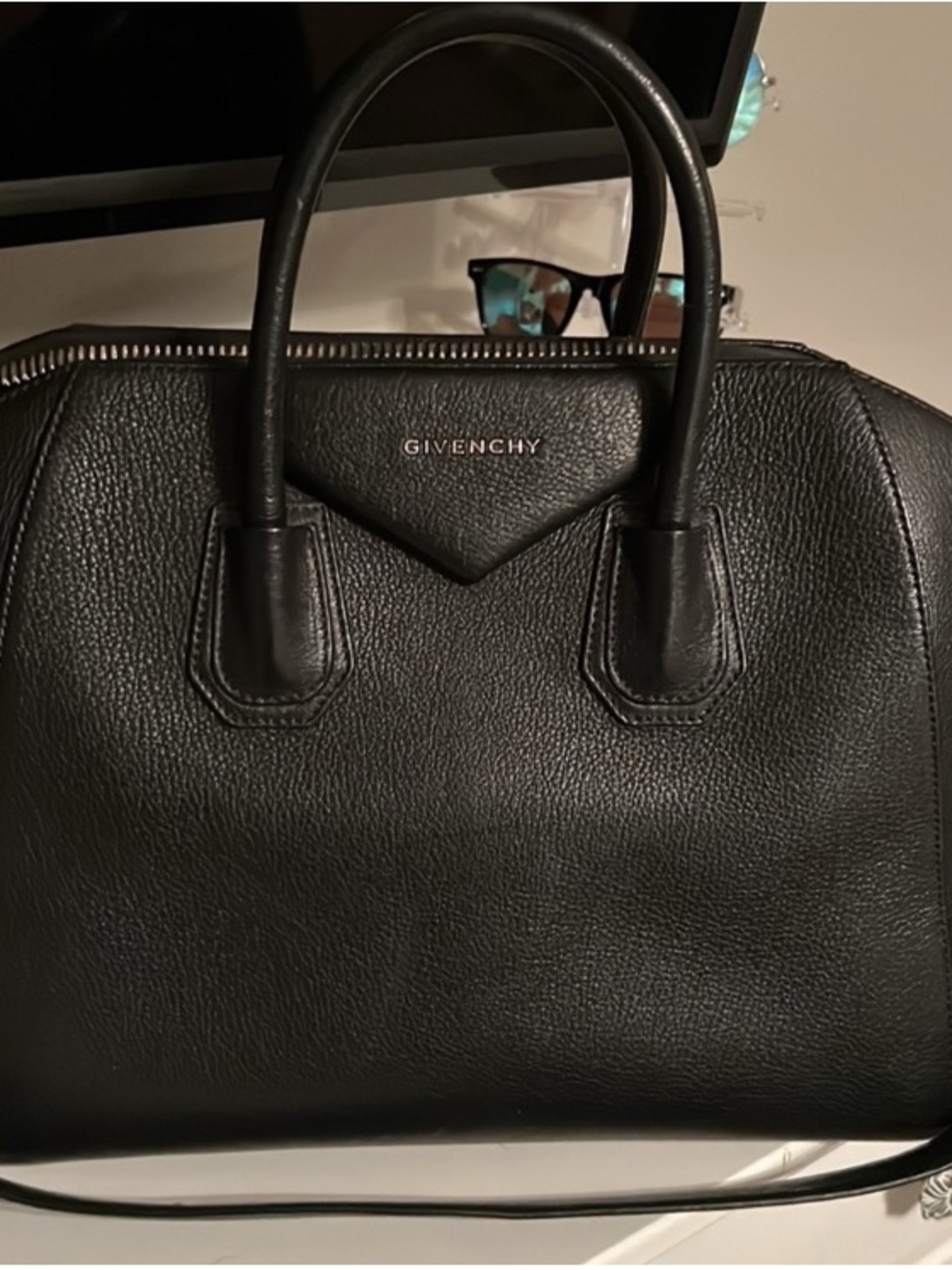 Givenchy Black Leather Satchel with Shoulder Strap - Picture 3 of 15